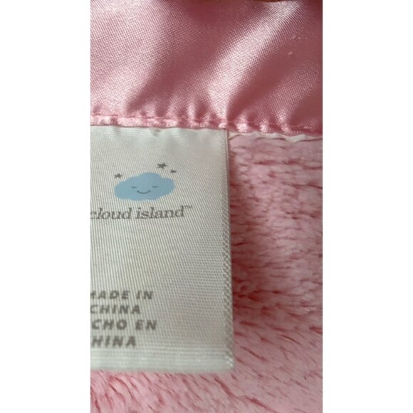 Cloud Island Pink White Polka Dot Bunny Satin Lg  Baby Security Blanket Gift HTF - Picture 6 of 14
